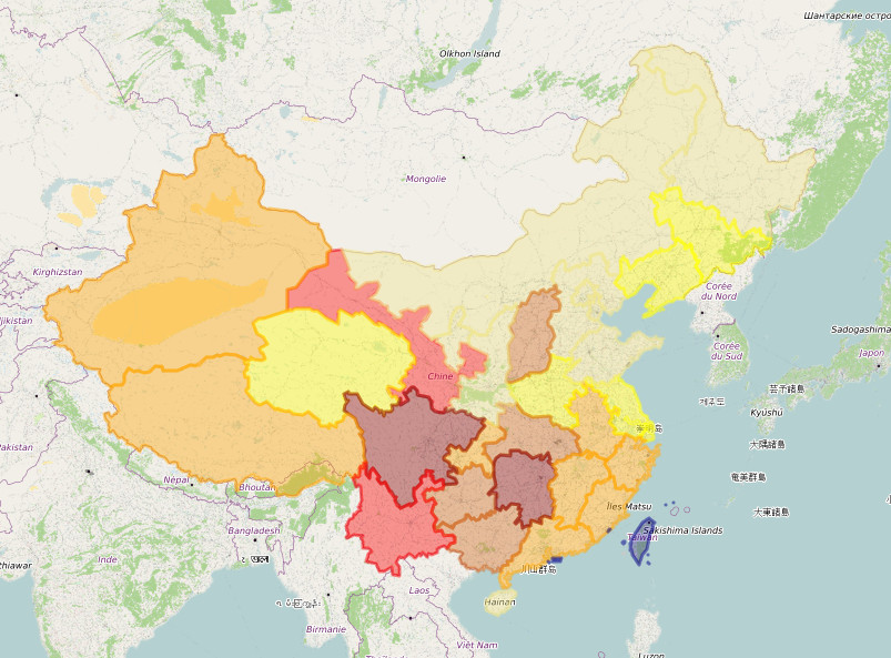 Geological disaster map preview