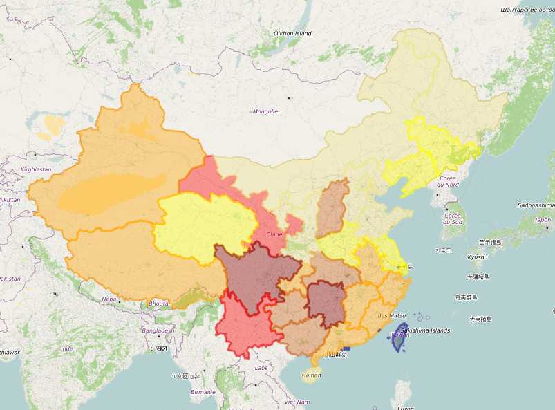 Geological disaster map preview